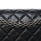 Aged Calfskin Quilted 2.55 Reissue 225 Flap Black