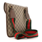 GG Supreme Monogram Web Medium Neo Vintage Flap Messenger Bag Beige New Acero