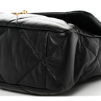 Goatskin Quilted Large Chanel 19 Flap Black