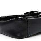 Calfskin Matelasse Monochrome Mini GG Marmont Shoulder Bag Black
