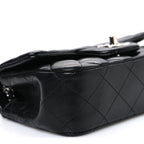 Lambskin Quilted Extra Mini Rectangular Flap Black