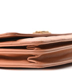 Calfskin Quilted Boy Square Wallet on Chain WOC Brown