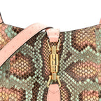 Snakeskin Ostrich Calfskin Small Jackie 1961 Hobo Pink Multicolor