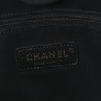 Mixed Fibers Calfskin Small Deauville Tote Black