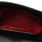 Goatskin Quilted Chanel 19 Waist Bag Black