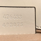 Calfskin Matelasse Super Mini GG Marmont Shoulder Bag White