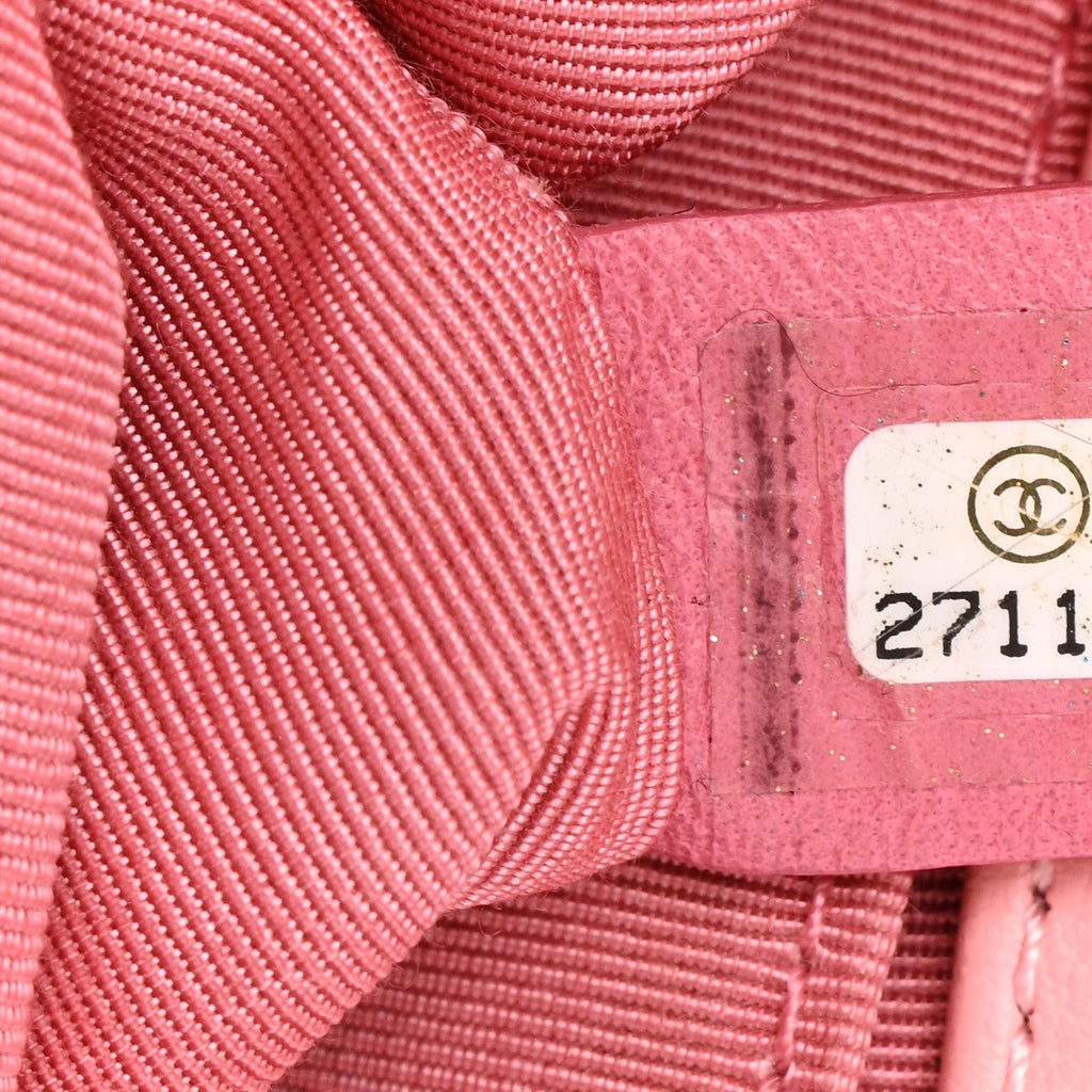 Calfskin Chevron Embroidered Small Boy By The Sea Flap Pink