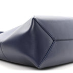 Shiny Calfskin XL Puzzle Fold Tote Abyss Blue