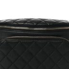 Caviar Quilted Business Affinity Waist Belt Bag Black