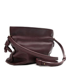 Calfskin Mini Flamenco Knot Clutch Dark Burgundy