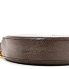 GG Supreme Monogram Web Mini Ophidia Round Shoulder Bag Brown