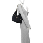 Suede Quilted Small Chanel 25 Handbag Black