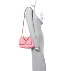 Denim Quilted Medium Chanel 19 Flap Neon Pink