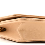 Caviar Quilted Wallet on Chain WOC Beige