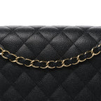Caviar Quilted Maxi Double Flap Black