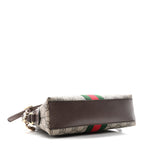 GG Supreme Monogram Textured Dollar Calfskin Web Small Ophidia Dome Shoulder Bag Beige Ebony New Acero