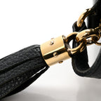 Pebbled Calfskin Small Soho Disco Bag Black