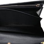 Calfskin Matelasse GG Marmont Chain Wallet Black