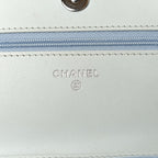 Canvas Quilted Jungle Jeans Wallet on Chain WOC Multicolor