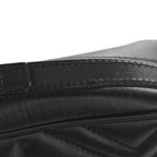 Calfskin Matelasse Small GG Marmont Chain Shoulder Bag Black