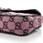 Monogram Multicolor Matelasse Diagonal Super Mini GG Marmont Shoulder Bag Pink Blue