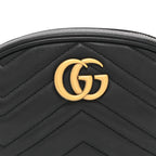 Calfskin Matelasse GG Marmont Belt Bag 85 34 Black