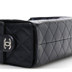 Metallic Caviar Quilted Mini Chanel 25 Handbag Dark Blue