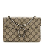 GG Supreme Monogram Mini Dionysus Chain Wallet Beige Taupe