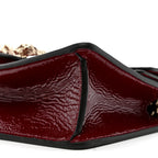 Crinkled Patent Mini Dionysus Shoulder Bag Rosso Ancora Red