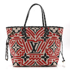 Monogram Giant Crafty Neverfull MM Creme Rouge Black