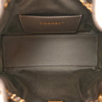 Suede Quilted Mini Chanel 25 Handbag Dark Grey