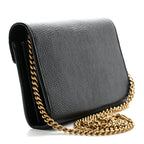 Calfskin GG Marmont Chain Wallet Black