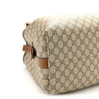 GG Icon Monogram Padlock Shoulder Bag Beige Dark Brown