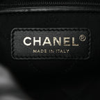 Shiny Calfskin Quilted Chanel 22 Black White