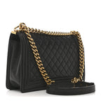 Caviar Quilted New Medium Boy Flap Black