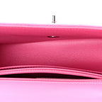 Lambskin Quilted Mini Rectangular Flap Neon Pink