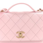 Caviar Quilted Medium Business Affinity Flap Light Pink