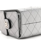 Metallic Caviar Quilted Mini Chanel 25 Handbag Anthracite