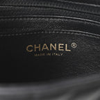 Lambskin Chevron Quilted Mini Rectangular Flap Black