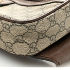 Soft GG Supreme Monogram Medium Ophidia Belt Bag Dark Brown