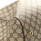 GG Supreme Monogram Textured Dollar Calfskin Web Medium Ophidia Carry-On Duffle Bag Beige Ebony New Acero