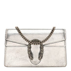 Metallic Calfskin Super Mini Dionysus Shoulder Bag Silver