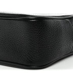Pebbled Calfskin Small Soho Disco Bag Black