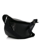 Grained Calfskin Large Slouchy Banana Bag Black