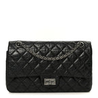 Aged Calfskin Quilted 2.55 Reissue 225 Flap Black