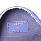 Lambskin Quilted Chanel 19 Round Clutch With Chain Purple