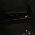 Lambskin Shearling Medium Deauville Tote Dark Brown