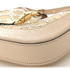 Lizard Mesh Crystal GG Monogram Mini Jackie 1961 Hobo Light Powder Skin Rose
