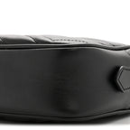 Calfskin Matelasse Mini GG Marmont Chain Shoulder Bag Black