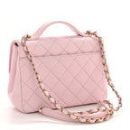Caviar Quilted Medium Business Affinity Flap Light Pink